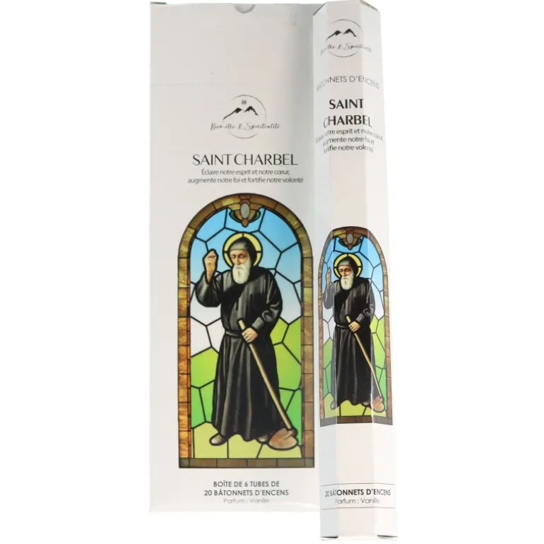 Palais du Rosaire 120 batonnets d'encens de Saint Charbel et une prière^ Encens En Bâtonnets