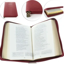 Palais du Rosaire Bible avec deutérocanoniques et notes - Français - Couverture similicuir - Tranche or - Fermeture Zip^ Bible Catholique