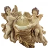 Palais du Rosaire Bénitier Anges en résine dorée 32cm^ Bénitier