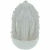 Palais du Rosaire Bénitier de la Vierge Miraculeuse en résine blanche 14cm^ Bénitier
