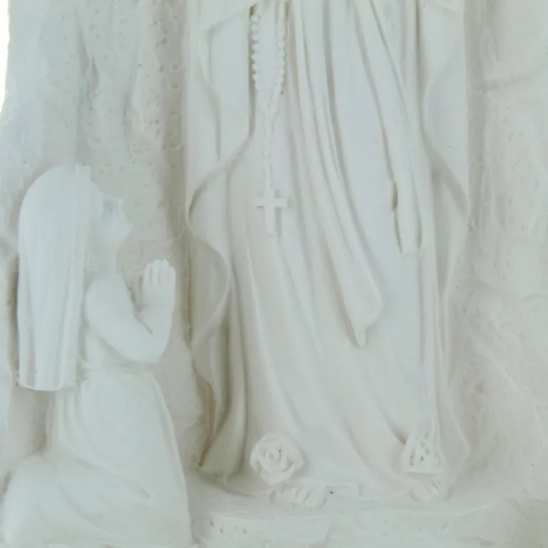 Palais du Rosaire Bénitier de l'Apparition de Lourdes dans la Grotte à poser en résine 18cm^ Bénitier