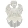Palais du Rosaire Bénitier en Albatre avec un Ange et des Ailes de 14cm^ Bénitier
