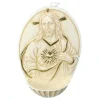Palais du Rosaire Bénitier ovale du Sacré Coeur en résine 12cm^ Bénitier