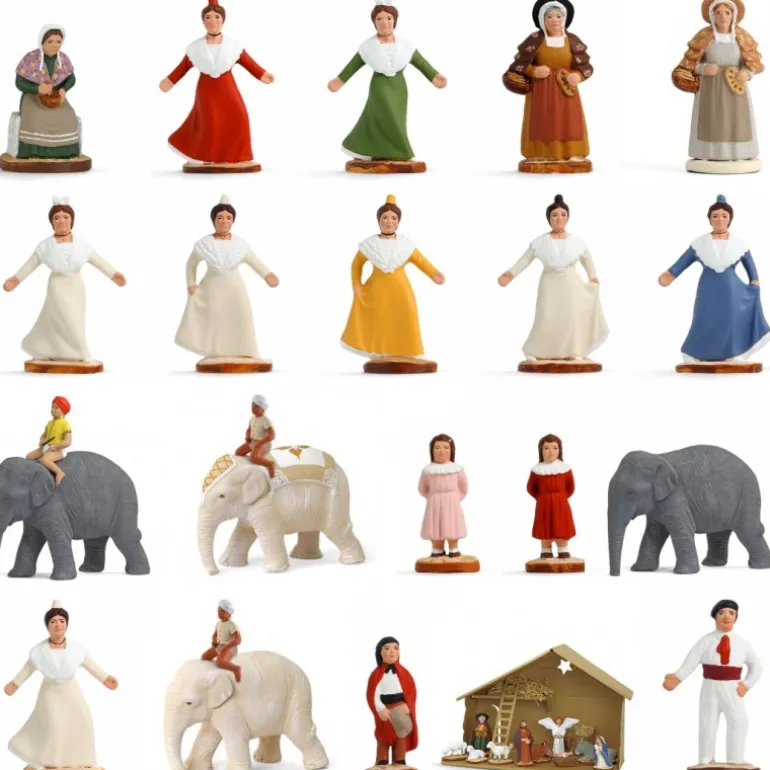 Palais du Rosaire Boeuf : Santon de Provence de 7 cm, coloré à la main^ Décoration De Noël