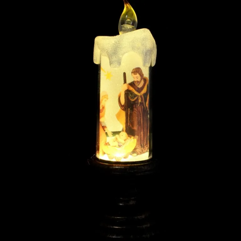 Palais du Rosaire Bougeoir LED de la Nativité^ Bougie De Dévotion