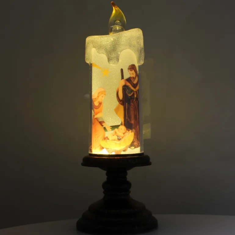 Palais du Rosaire Bougeoir LED de la Nativité^ Bougie De Dévotion