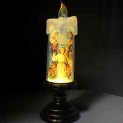 Palais du Rosaire Bougeoir Led de la Sainte Famille^ Bougie Électrique | Bougie De Dévotion
