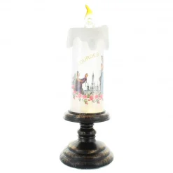 Palais du Rosaire Bougeoir Led de l'Apparition de Lourdes^ Bougie Électrique | Bougie De Dévotion
