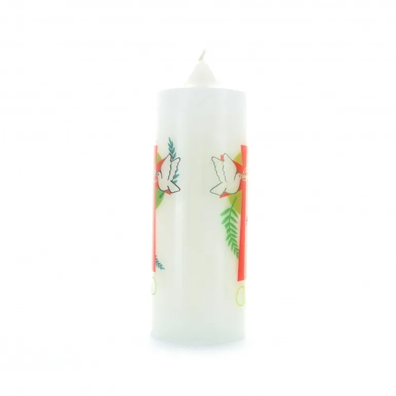 Palais du Rosaire Bougie Blanche de Mariage 6 x18 cm^ Bougie De Dévotion