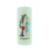 Palais du Rosaire Bougie couleur ivoire avec motif Apparition de Lourdes 5x12cm^ Bougie De Dévotion