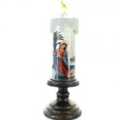 Palais du Rosaire Bougie Led avec bougeoir de la Nativité^ Bougie De Dévotion | Bougie Électrique