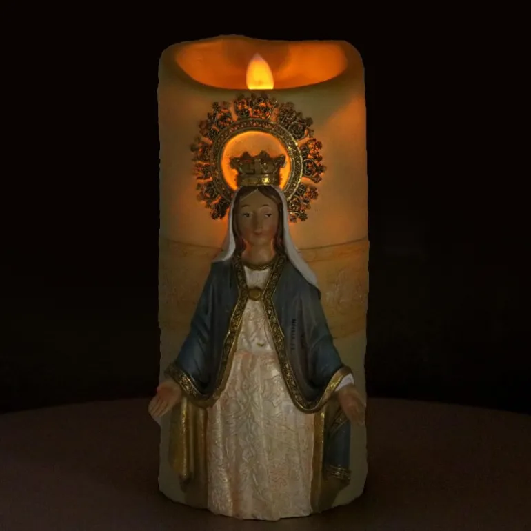 Palais du Rosaire Bougie LED décorative de la Vierge Miraculeuse^ Bougie Électrique | Bougie De Dévotion