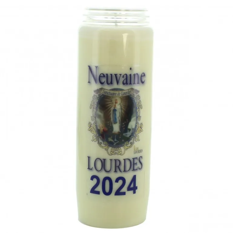 Palais du Rosaire Bougie Neuvaine de Lourdes 2024 17,5cm^ Bougie Neuvaine