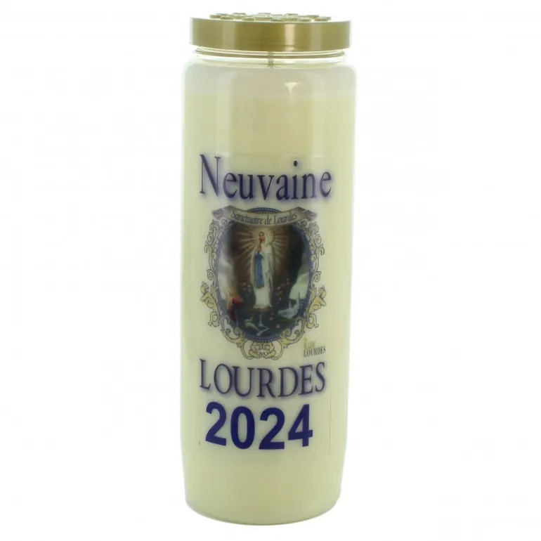 Palais du Rosaire Bougie Neuvaine de Lourdes 2024 17,5cm^ Bougie Neuvaine