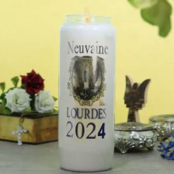 Palais du Rosaire Bougie Neuvaine de Lourdes 2024 17,5cm^ Bougie Neuvaine