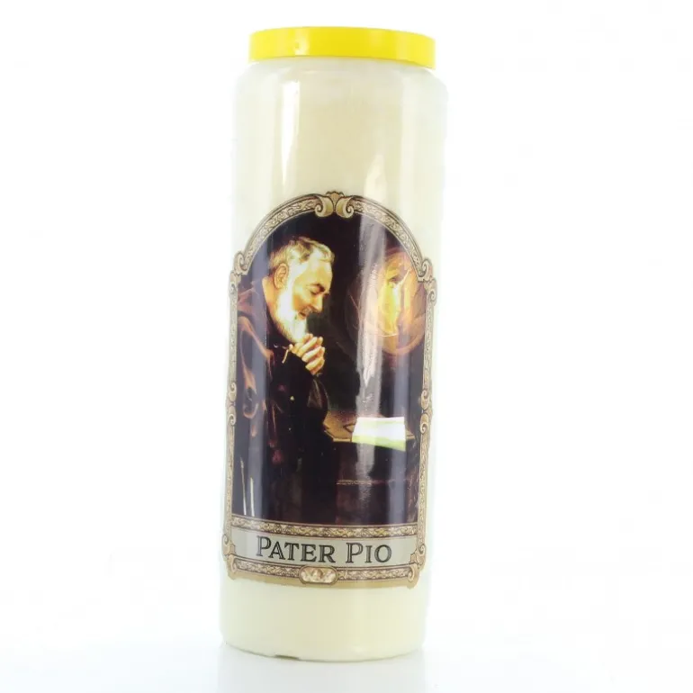 Palais du Rosaire Bougie Neuvaine de Padre Pio 17,5cm^ Bougie Neuvaine