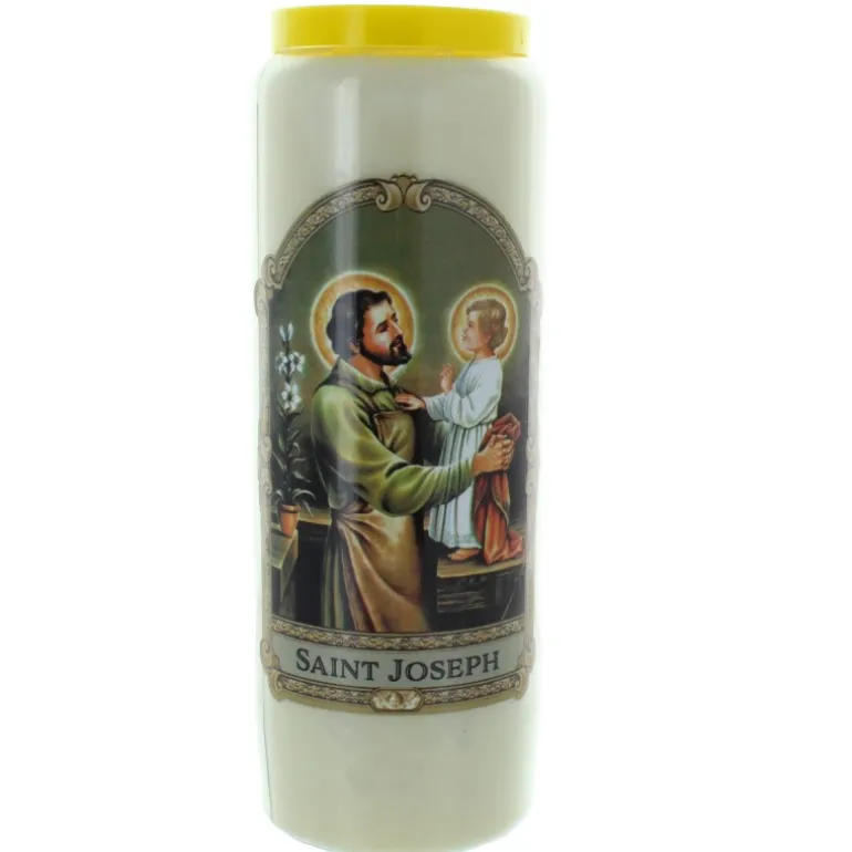 Palais du Rosaire Bougie neuvaine de Saint Joseph 17,5cm^ Bougie Neuvaine