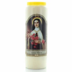 Palais du Rosaire Bougie Neuvaine Sainte Thérèse 17,5 cm^ Bougie Neuvaine