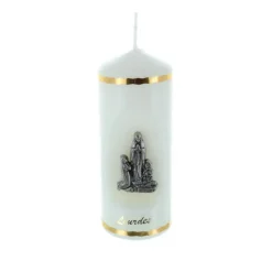 Palais du Rosaire Bougie religieuse sujets Apparition de Lourdes 11 cm^ Bougie De Dévotion