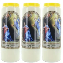 Palais du Rosaire 3 Bougies de neuvaine Ange Gabriel^ Bougie Neuvaine