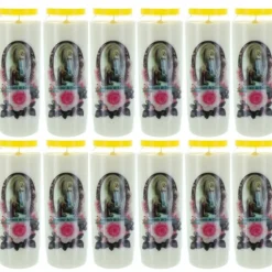 Palais du Rosaire 12 Bougies de Neuvaine Apparition de Lourdes 17,5 cm^ Bougie Neuvaine