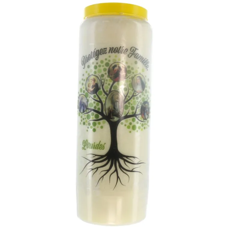 Palais du Rosaire 6 bougies de Neuvaine Arbre de Vie protecteur 17,5cm^ Bougie Neuvaine