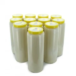 Palais du Rosaire 12 Bougies de neuvaine blanches en cire végétale sans odeur^ Bougie Neuvaine