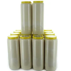 Palais du Rosaire 20 bougies de neuvaine blanches en cire végétale sans odeur^ Bougie Neuvaine