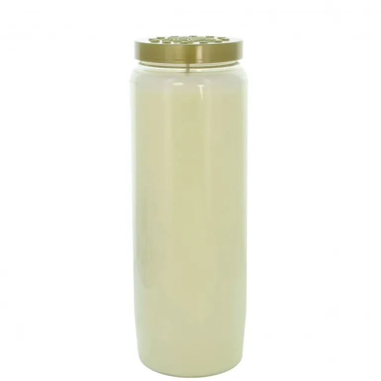 Palais du Rosaire 3 Bougies de neuvaine blanches en cire végétale^ Bougie Neuvaine