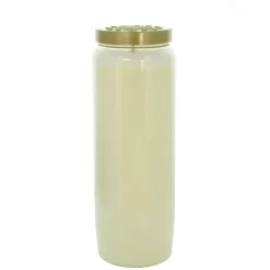Palais du Rosaire 20 bougies de neuvaine blanches en cire végétale sans odeur^ Bougie Neuvaine