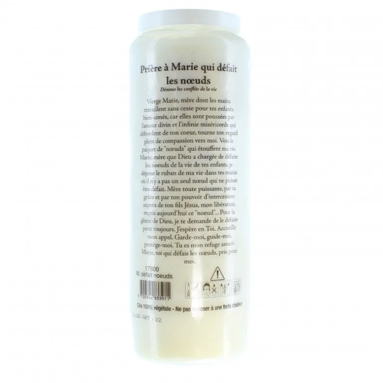 Palais du Rosaire 3 Bougies de Neuvaine de Marie qui défait les nœuds avec prières^ Bougie Neuvaine