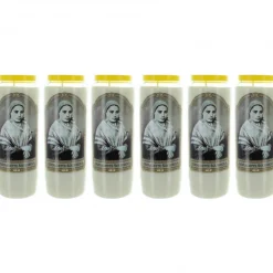 Palais du Rosaire 6 Bougies de Neuvaine de Sainte Bernadette 17,5cm^ Bougie Neuvaine