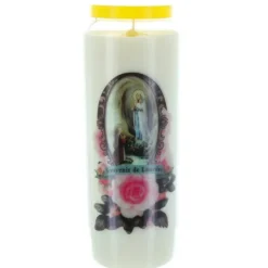 Palais du Rosaire 20 Bougies Neuvaine Apparition de Lourdes 17,5 cm^ Bougie Neuvaine