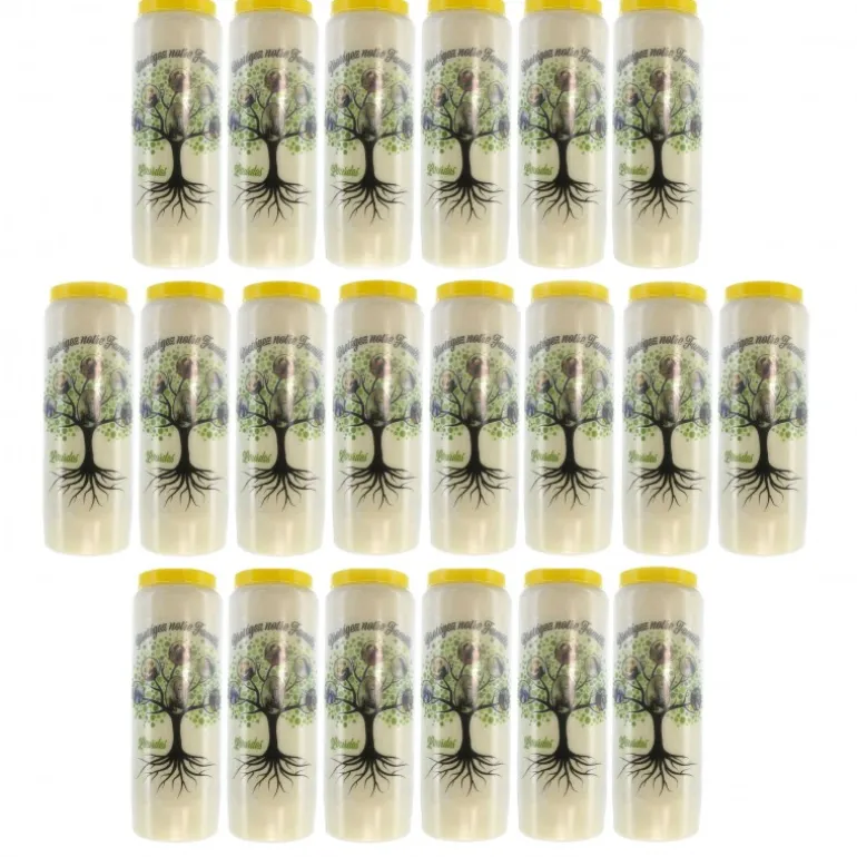 Palais du Rosaire 20 bougies Neuvaine Arbre de Vie protecteur 17,5cm^ Bougie Neuvaine