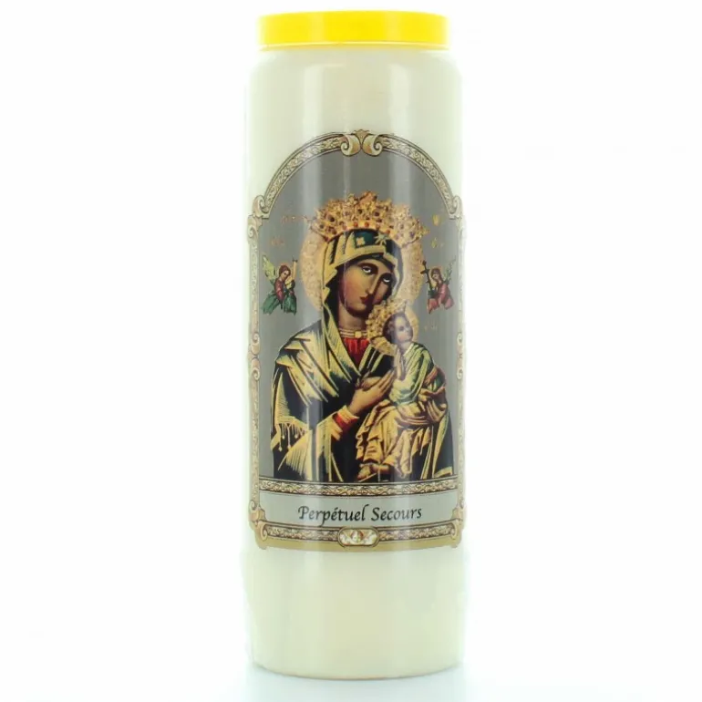 Palais du Rosaire 12 Bougies Neuvaine de Notre Dame du Perpétuel Secours 17,5cm^ Bougie Neuvaine