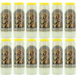 Palais du Rosaire 12 Bougies Neuvaine de Notre Dame du Perpétuel Secours 17,5cm^ Bougie Neuvaine