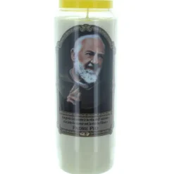 Palais du Rosaire 20 Bougies Neuvaine de Padre Pio 17,5cm^ Bougie Neuvaine
