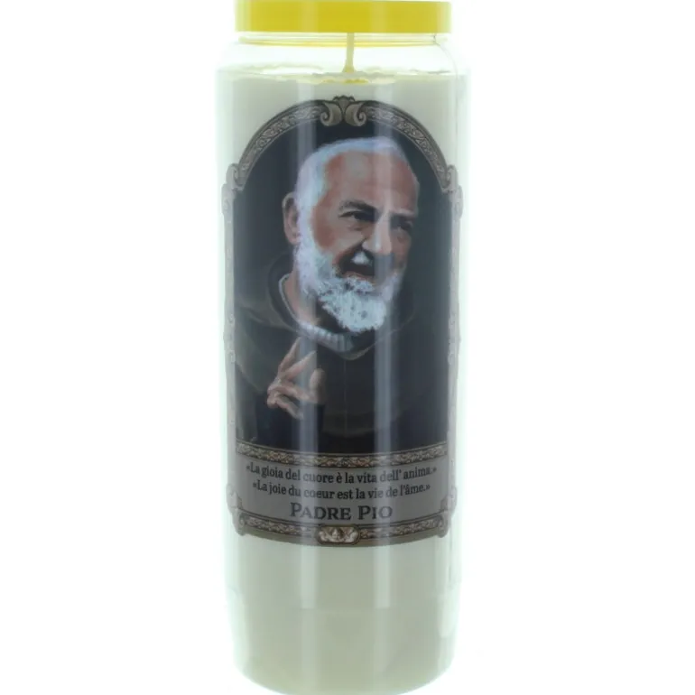 Palais du Rosaire 6 Bougies Neuvaine de Padre Pio 17,5cm^ Bougie Neuvaine