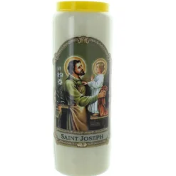Palais du Rosaire 20 Bougies neuvaine de Saint Joseph 17,5cm^ Bougie Neuvaine