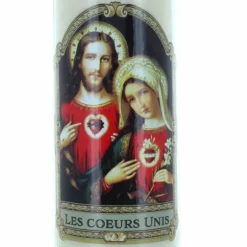 Palais du Rosaire 20 Bougies neuvaine les Coeurs Unis 17,5cm^ Bougie Neuvaine