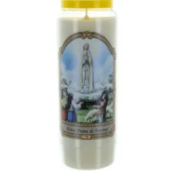 Palais du Rosaire 12 Bougies Neuvaine Notre Dame de Fatima 17,5cm^ Bougie Neuvaine