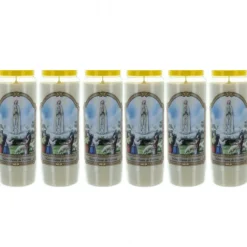 Palais du Rosaire 6 Bougies Neuvaine Notre Dame de Fatima 17,5cm^ Bougie Neuvaine
