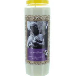 Palais du Rosaire 20 Bougies Neuvaine pour les Défunts 17,5cm^ Bougie Funéraire | Bougie Neuvaine
