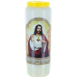 Palais du Rosaire 12 Bougies Neuvaine Sacré Coeur de Jésus 17,5 cm^ Bougie Neuvaine
