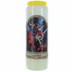 Palais du Rosaire 20 Bougies Neuvaine Saint Michel 17,5 cm^ Bougie Neuvaine