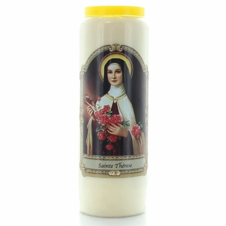 Palais du Rosaire 12 Bougies Neuvaine Sainte Thérèse 17,5 cm^ Bougie Neuvaine