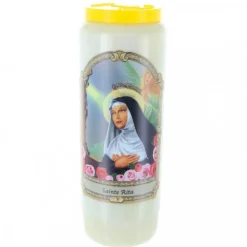 Palais du Rosaire 12 Bougies Neuvaine Sainte Rita 17,5 cm^ Bougie Neuvaine