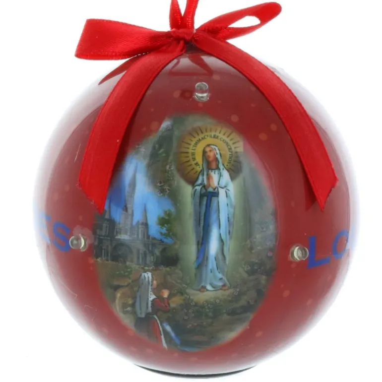 Palais du Rosaire Boule de Noël de Lourdes clignotante^ Décoration De Noël