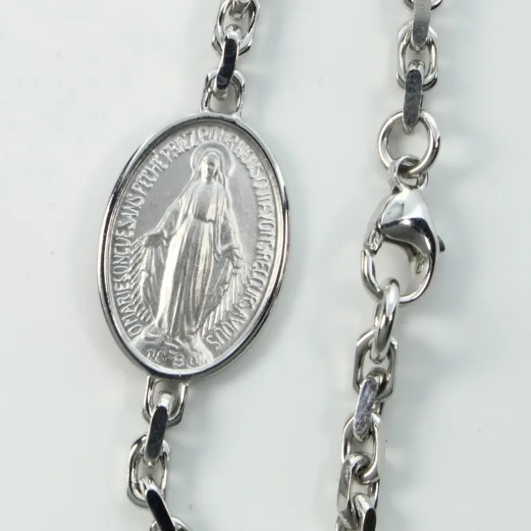 Palais du Rosaire Bracelet ajustable en argent avec Médaille Miraculeuse^ Bracelet Argent