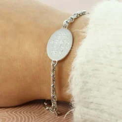 Palais du Rosaire Bracelet ajustable en argent avec Médaille Miraculeuse^ Bracelet Argent